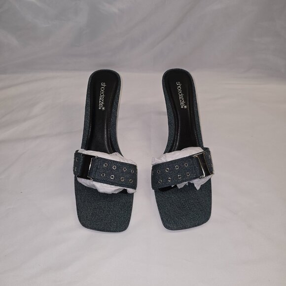 Shoedazzle Liberty Sandal in Acid Blue, Women's Size 11, NWT - Picture 2 of 8